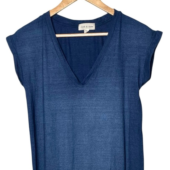 Anthropologie cloth & stone Nila Blue Ombre Maxi Shirt Dress - Picture 13 of 14